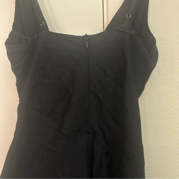 NWT Astr the Label Size S Bastille Faux Wrap Midi Dress Black Python Slit - Picture 13 of 13